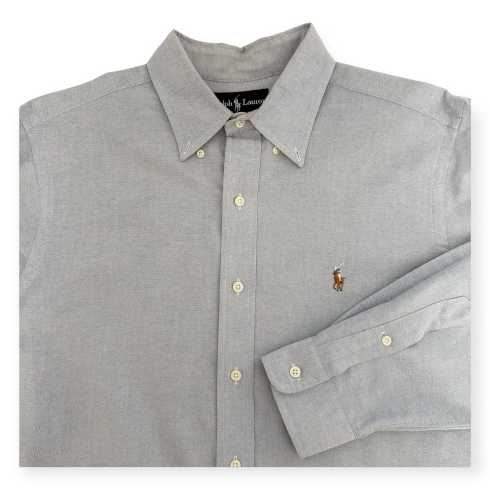 Ralph Lauren Men’s Size L Classic Fit Shirt Long Sleeve Button Down Blue 90s